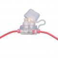 LPR-12C-18R - REG FUSEHOLDER-CLEAR, 10A-18AWG