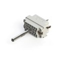 516-020-000-301 - CONN HSG RACK &amp; PANEL 20POS GRY