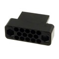 201297-1 - CONN PLUG HSG 14POS BLK PNL MNT