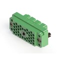 516-038-000-202 - CONN HSG RACK &amp; PANEL 38POS GRN