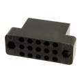205607-2 - CONN PLUG HSG 15POS BLK PNL MNT