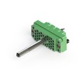 516-038-000-601 - CONN HSG RACK &amp; PANEL 38POS GRN