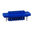 QR/P-16P-C(01) - CONN PLUG HSG RACK &amp; PNL 16P BLU