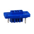 QR/P-8P-C(01) - CONN PLUG HSG RACK &amp; PNL 8P BLU
