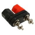 BU-00283 - CONN BIND POST DUAL HEX BLK/RED