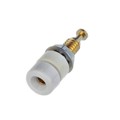 2142-9 - CONN BANANA JACK MINI TURRET WHT