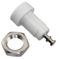 9284WTE - CONN BANANA JACK TURRET WHITE