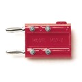 MDP-X - CONN DBL BAN PLUG STACK SLDR RED