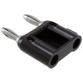 BU-PMDP-S-0 - CONN DBL BANANA PLG SLDRLESS BLK