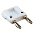 BU-PMDP-S-9 - CONN DBL BANANA PLG SLDRLESS WHT