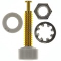 2142-9# - CONN BANANA JACK MINI TURRET WHT
