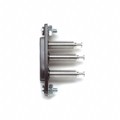 4163-0 - CONN TRPL BANANA JACK TURRET BLK