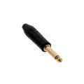 QM2PB-AU - 1/4" PHONE STR MONO BLACK GOLD