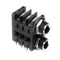 ACJS-MHDC - CONN JACK DUAL STEREO 1/4" R/A