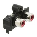 RCJ-2122 - RCA JACK 2P 1 X 2 HORIZ TH RD/RD