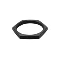 AHDP24-PN01 - CONN HEX NUT 24 BLACK