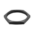 AHDP18-PN01 - CONN HEX NUT 18 BLACK