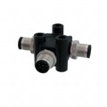 TA-A08M-A08M-A08M-01 - CONN T-ADPT 8P-8/8P M-M/M INLINE