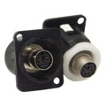 EH6MD2BX - CONN ADAPTER 6P-6P F-F PNL MNT