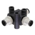 TA-A04M-A04M-A04M-01 - CONN T-ADPT 4P-4/4P M-M/M INLINE