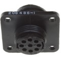 206486-1 - CONN RCPT HSNG MALE 9POS PNL MNT