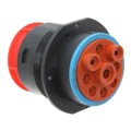 HDP24-24-9PE - CONN RCPT HSNG MALE 9POS PNL MNT