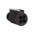 UTL6103G1S - CONN PLUG HSNG F/M 4POS INLINE