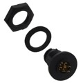 17882-4PG-300 - CONN RCPT MALE 4P GOLD SLDR CUP