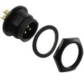 4182-3PG-300 - CONN RCPT MALE 3P GOLD SLDR CUP