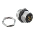 M12A-05PFFS-SH8001 - CONN RCPT FMALE 5P GOLD SLDR CUP