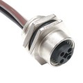 M12T-04PFFS-SH8B15 - CONN RCPT FMAL 4P WIR LEAD 0.49'