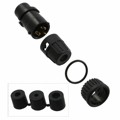 6282-3SG-3DC - CONN PLUG FMALE 3P GOLD SLDR CUP