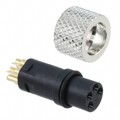 854-004-203RLS4 - CONN PLUG FMALE 4P GOLD SLDR CUP