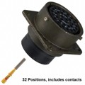 PT02SE-18-32S - CONN RCPT FMALE 32POS GOLD CRIMP