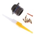 D38999/20WE6PN - CONN RCPT MALE 6POS GOLD CRIMP