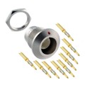 HS2P9M26 - CONN RCPT MALE 9POS GOLD CRIMP