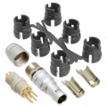 JBXFD1G06MSSDSR - CONN PLUG MALE 6P GOLD SLDR CUP