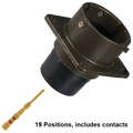 MS3122E14-19P - CONN RCPT MALE 19POS GOLD CRIMP