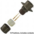 MS3120E12-10P - CONN RCPT MALE 10POS GOLD CRIMP