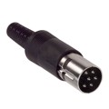 SD-60 - CONN PLUG MALE DIN 6P SOLDER CUP