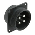 JR25WRH-4P - CONN RCPT MALE 4P SILV SLDR CUP