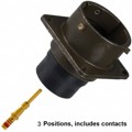 MS3122E-12-3P - CONN RCPT MALE 3POS GOLD CRIMP