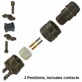 MS3126F-12-3S - CONN PLUG FMALE 3POS GOLD CRIMP
