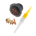D38999/24WE6PN - CONN RCPT MALE 6POS GOLD CRIMP