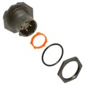 UTS712E4P - CONN RCPT MALE 4P GOLD SLDR CUP