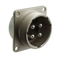 JR25RH-4P - CONN RCPT MALE 4P SILV SLDR CUP