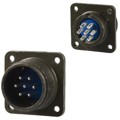 97-3102A-16S-1P - CONN RCPT MALE 7P SILV SLDR CUP