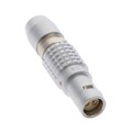 FGJ.0B.302.CLLD52 - CONN PLUG FMALE 2P GOLD SLDR CUP