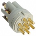 1594515 - CONN MALE INSERT 7POS GOLD SCREW