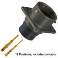 MS3122E14-12P - CONN RCPT MALE 12POS GOLD CRIMP